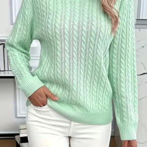 Casual Round Neck Knit Sweater